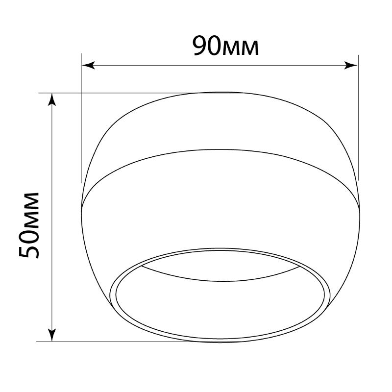 Светильник потолочный под лампу макс 12W, 230V, GX53, черный, HL356 | 41510 | FERON — миниатюра 6