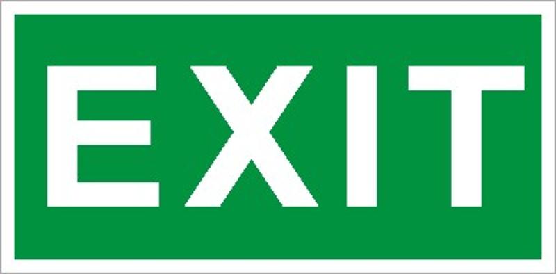 Пиктограмма (Наклейка) Exit (130х260) для URAN/ANTARES | 2502000280 | Световые Технологии — фото 1 | Sento