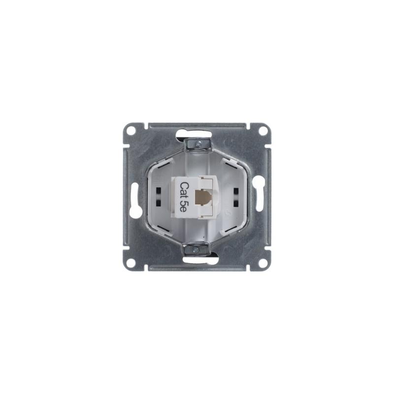 Glossa Шоколад Мех Розетка компьютерная RJ45 кат.5E | GSL000881K | SE — миниатюра 4