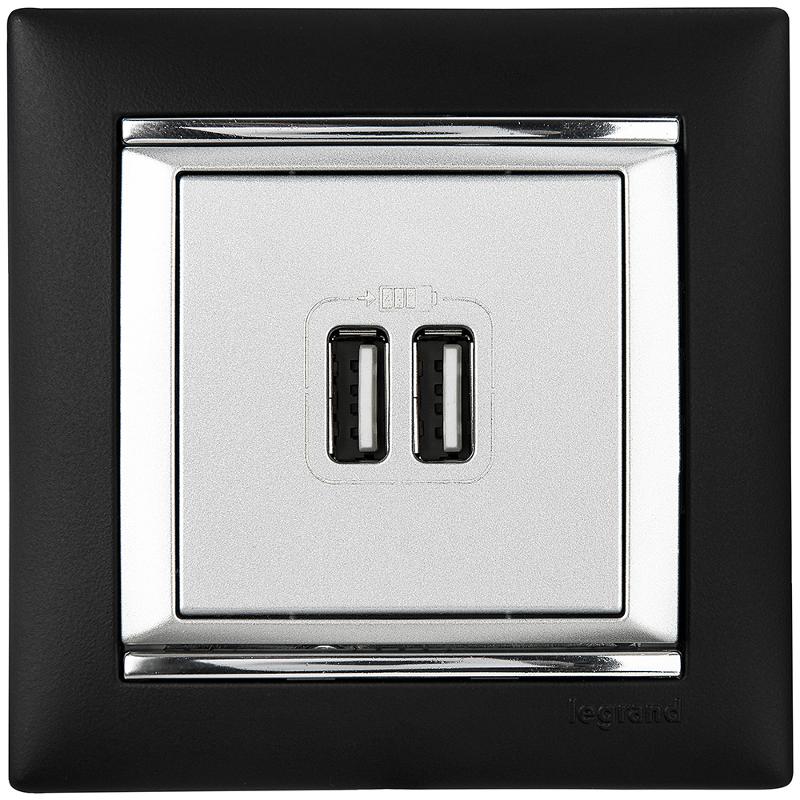 Valena Алюминий Розетка 2-ая USB — миниатюра 8