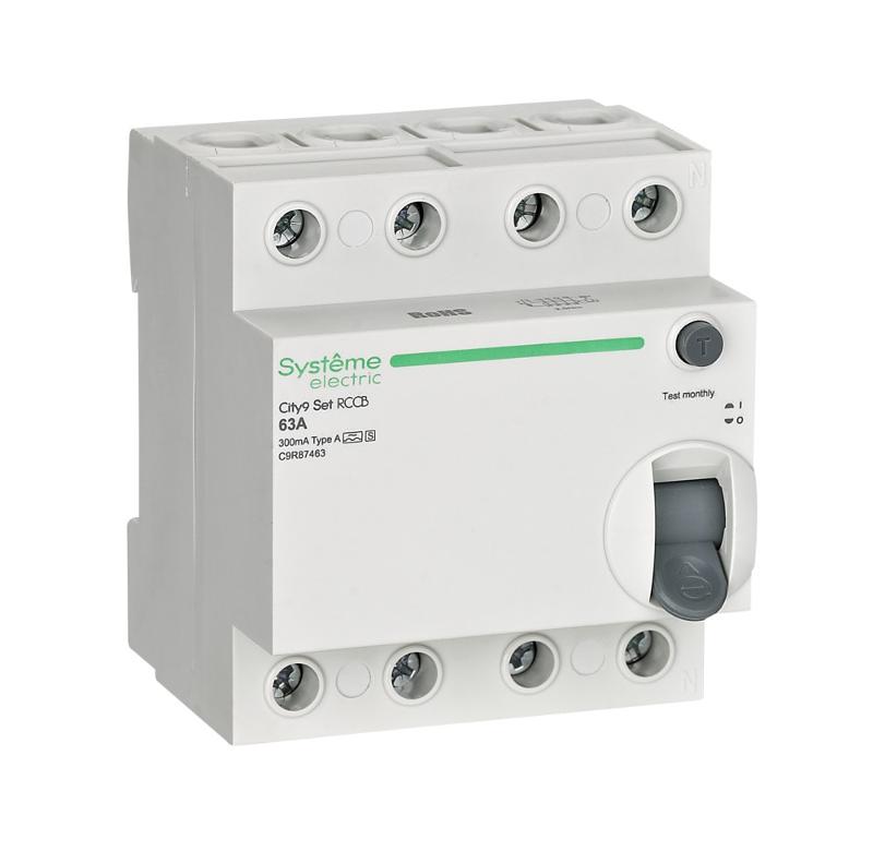 City9 Set ВДТ 63А 4P 300мА A-S 400В | C9R87463 | SE — Systeme Electric