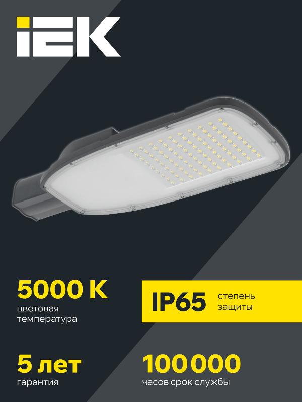 Светильник светодиодный консольный уличный  ДКУ 1004-200Ш 5000К IP65 серый | LDKU1-1004-200-5000-K03 | IEK — миниатюра 2