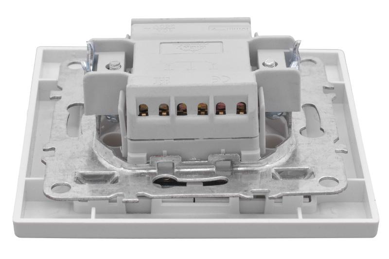 Минск Выключатель 2-клавишный СП с индикатором,10А, белый EKF Basic | ERV10-123-10 | EKF — миниатюра 5