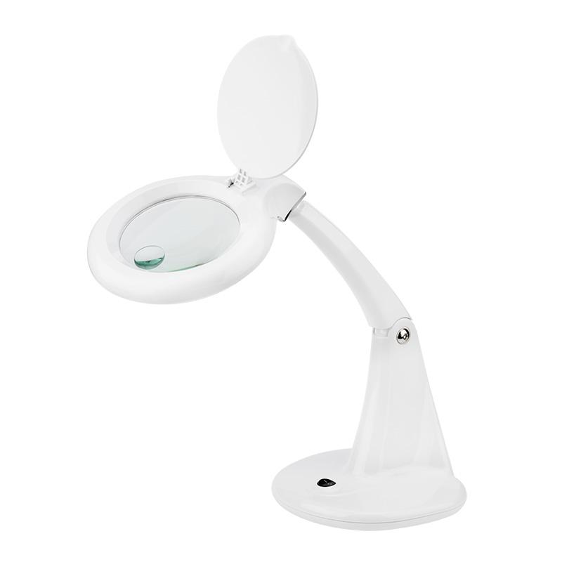 Лупа настольная 3D+12D с подсветкой 60 LED, белая | 31-0243 | REXANT — REXANT