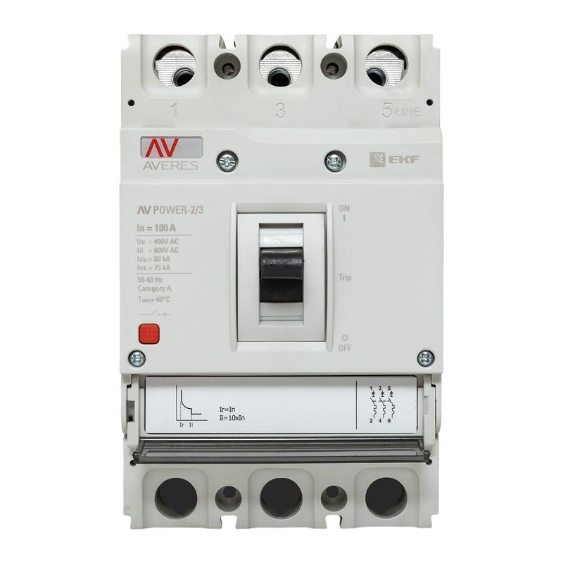 Выключатель автоматический AV POWER-2/3 100А 80kA TR AVERES | mccb-23-100H-TR-av | EKF — миниатюра 5