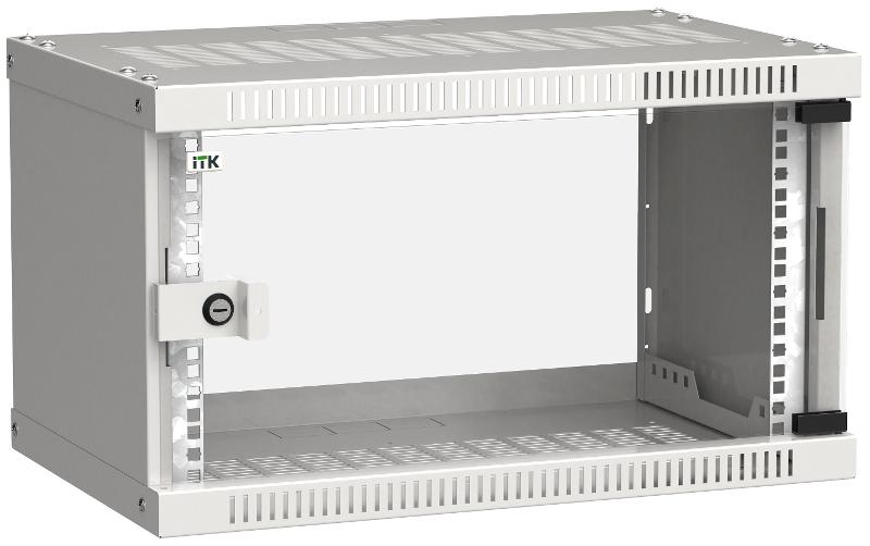 Шкаф LINEA WE 6U 550x350мм дверь стекло серый | LWE3-06U53-GF | ITK — ITK