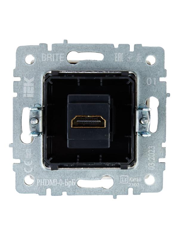 BRITE Розетка HDMI РHDMI-0-БрБ белый  | BR-H10-K01 | IEK — миниатюра 4