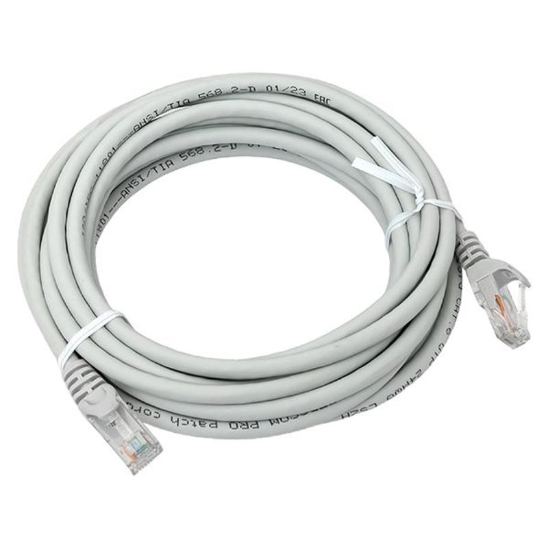 Патч-корд TERACOM PRO Cat.6 экранированный UTP оболочка LSZH серый (5,0м) | TRP-6UTP-LSH-5M-GY | EKF — EKF