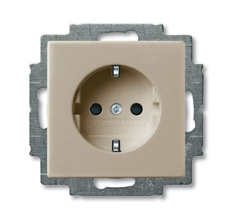 ABB Basic 55 Шампань Розетка с/з 16А 250В, с винтовыми клеммами | 2011-0-6146  | 2CKA002011A6146 | ABB — ABB