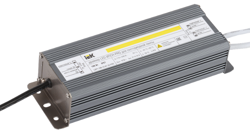 Драйвер для светодиодных лент LED ИПСН-PRO 50Вт 12В IP67 блок-шнуры | LSP1-050-12-67-33-PRO | IEK — миниатюра 2