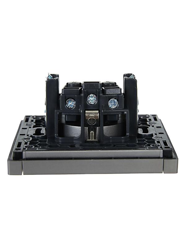 FORTE&PIANO Розетка с заземлением в/к 16А FP516 сталь | FP-R11-16-K46 | IEK — миниатюра 5