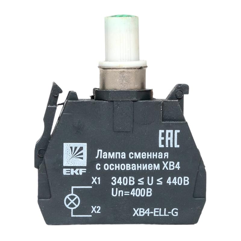 Лампа сменная c основанием XB4 зеленая 400В EKF PROxima  |  XB4-ELL-G |  EKF  — миниатюра 18