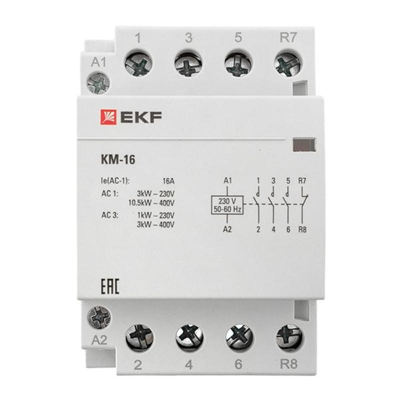Контактор модульный КМ 16А 3NО+NC (3 мод.) EKF PROxima | km-3-16-31 | EKF — миниатюра 8