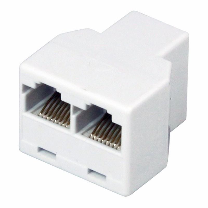 Компьютерный двойник RJ-45(8P-8C) (гнездо - 2 гнезда) | 03-0103 | REXANT — REXANT