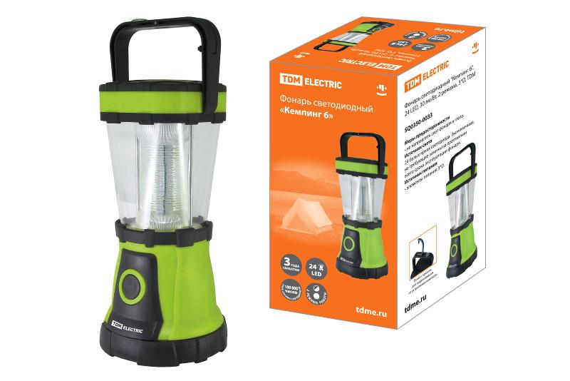 Фонарь кемпинговый 24хLED 3хD Кемпинг 6, 2 режима | SQ0350-0033 | TDM — TDM ELECTRIC