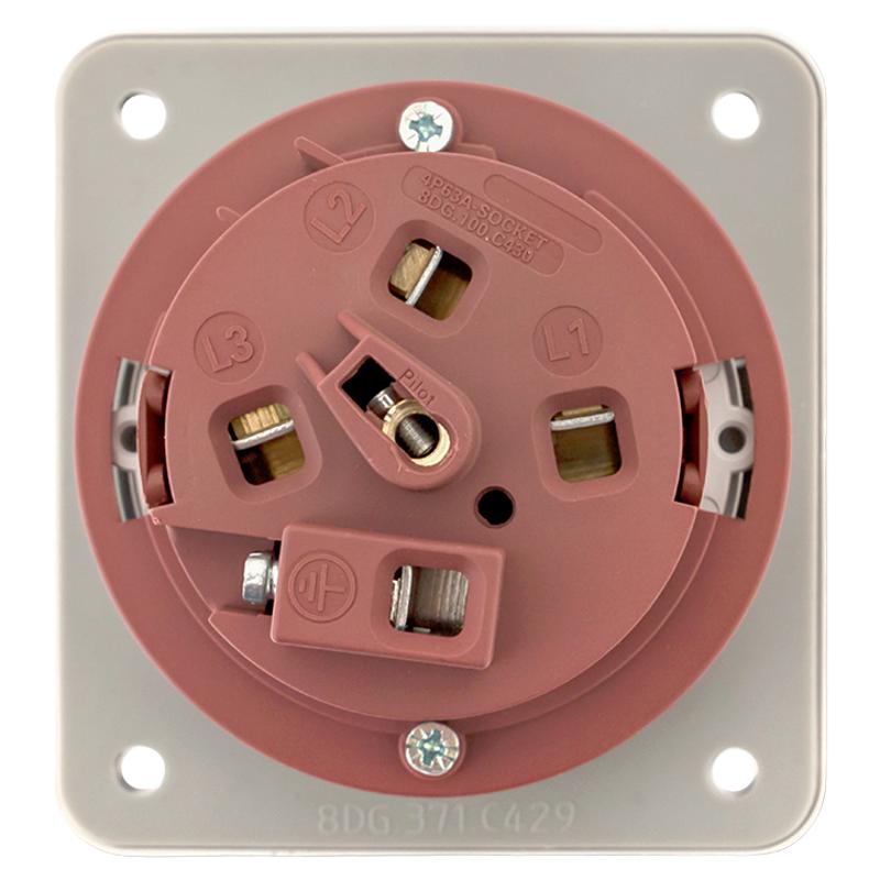 Розетка стационарная внутренняя 3342 3Р+РЕ 63А 380В IP67 EKF PROxima | ps-3342-63-380 | EKF — миниатюра 4