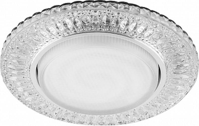 Светильник потолочный встраиваемый под лампу GX53 CD4022 20LED*2835 SMD 4000K, 15W GX53, без лампы, прозрачный, хром | 29475 | FERON — Feron