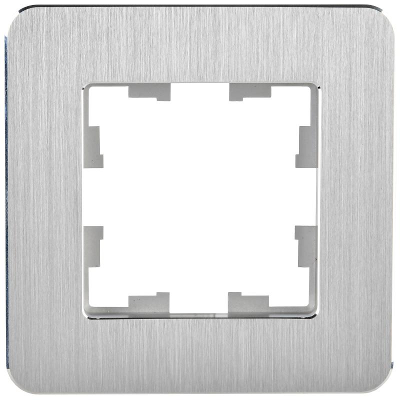 BRITE Рамка 1-ая РУ-1-1-Бр металл алюминий RE AL | BR-M12-M-21-K47 | IEK — миниатюра 2