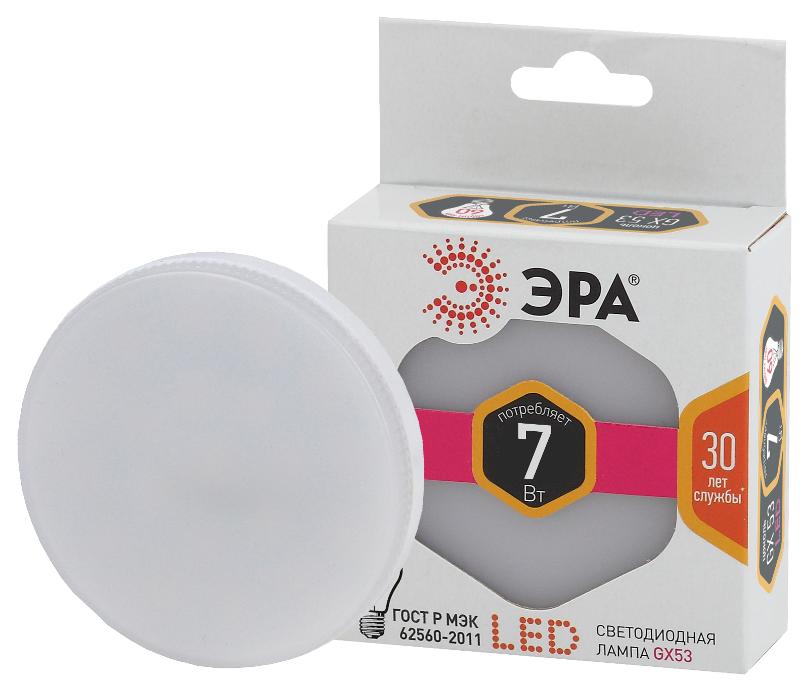 Лампа светодиодная LED 7Вт GX53 220В 2700К smd GX таблетка (плоский цилиндр) | Б0017231 | ЭРА — ЭРА (Энергия света)