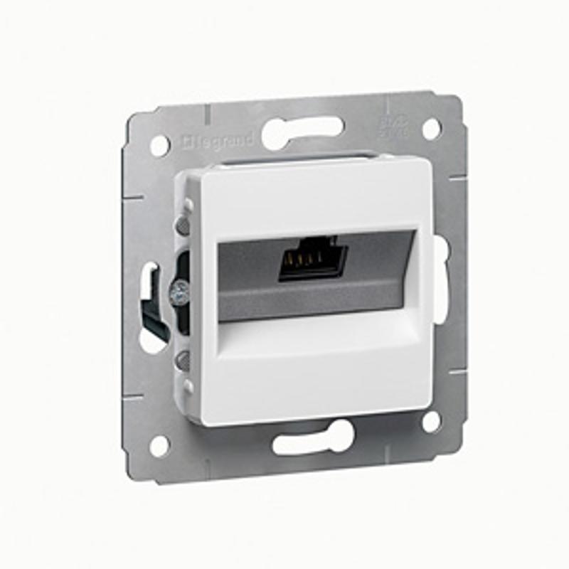 Cariva Белый Розетка компьютерная 1-ая RG 45 UTP 6 кат — миниатюра 2