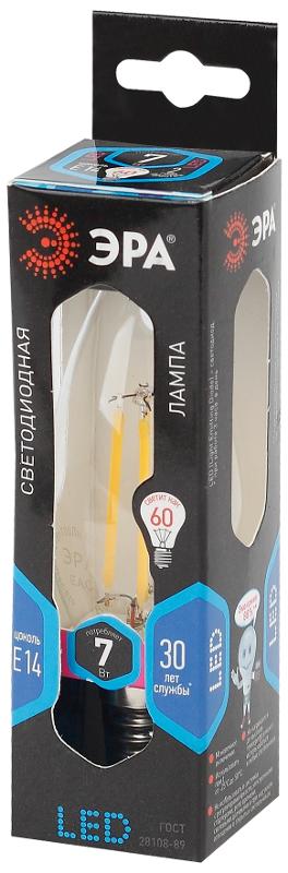 Лампа светодиодная F-LED B35-7W-840-E14 (филамент, свеча, 7Вт, нейтр, E14) | Б0027943 | ЭРА — миниатюра 2