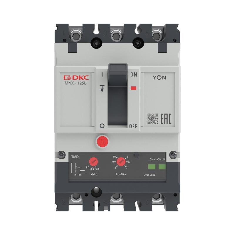 Авт. выкл. YON pro MNX125L 3P 100A 70kA при AC415V расц. TMD | MNX125L3PTMD0100 | DKC — миниатюра 3