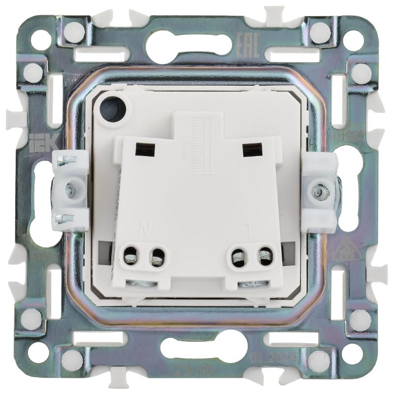 SKANDY Розетка без з/к/ш 10А SK-R02N никель | SK-R10-10-K50 | IEK — миниатюра 3