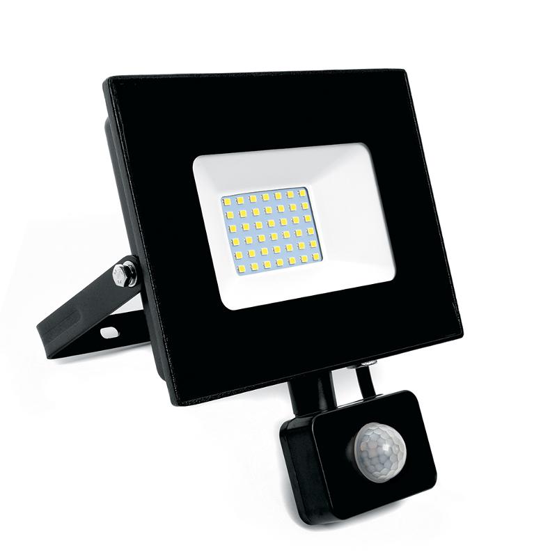 Прожектор светодиодный с датчиком LL-908 IP44 50W 6400K | 29558 | Feron — миниатюра 1