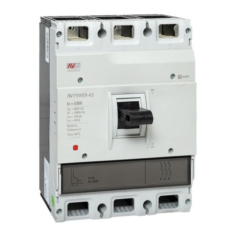 Выключатель автоматический AV POWER-4/3 630А 100kA TR AVERES | mccb-43-630H-TR-av | EKF — EKF