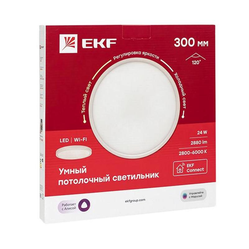 Умный потолочный светильник 300 мм 24W EKF Connect | sclwf-300-cct | EKF — EKF