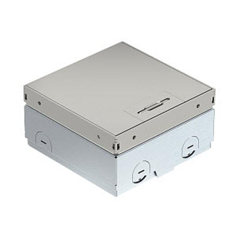 Лючок UDHOME-ONE с розетками (крышка без выемки) 140х140х75–105 мм, нагрузка 1529 кг, нерж. сталь | 7368288 | OBO Bettermann — OBO Bettermann