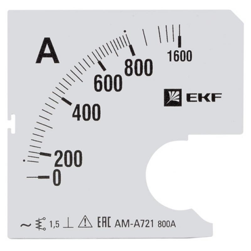 Шкала сменная для A721 800/5А-1,5 EKF PROxima | s-a721-800 | EKF — EKF