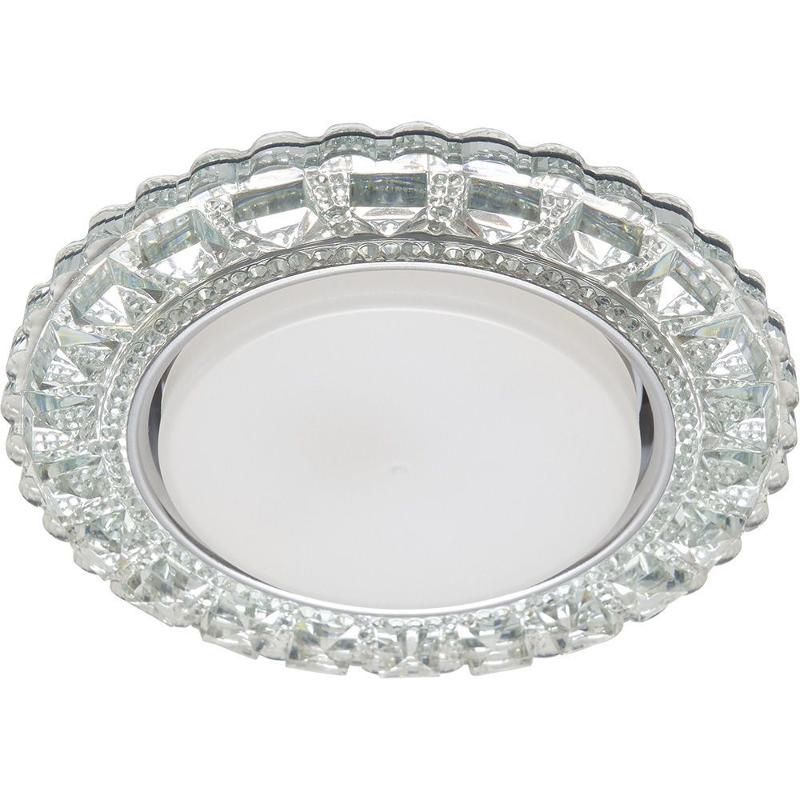 Светильник точечный встраиваемый декоративный CD4045 20LED*2835 SMD 4000K, 15W GX53, без лампы, прозрачный, хром | 41408 | Feron — миниатюра 1