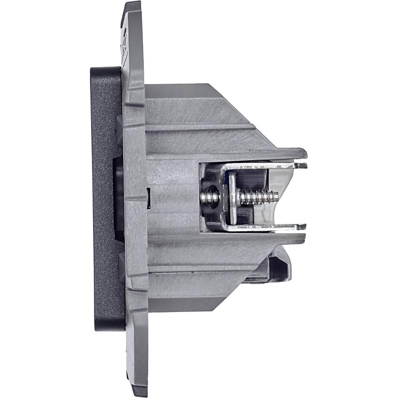 Inspiria Антрацит Розетка 2-ая компьютерная RJ45 С/У категория 6 UTP — миниатюра 6