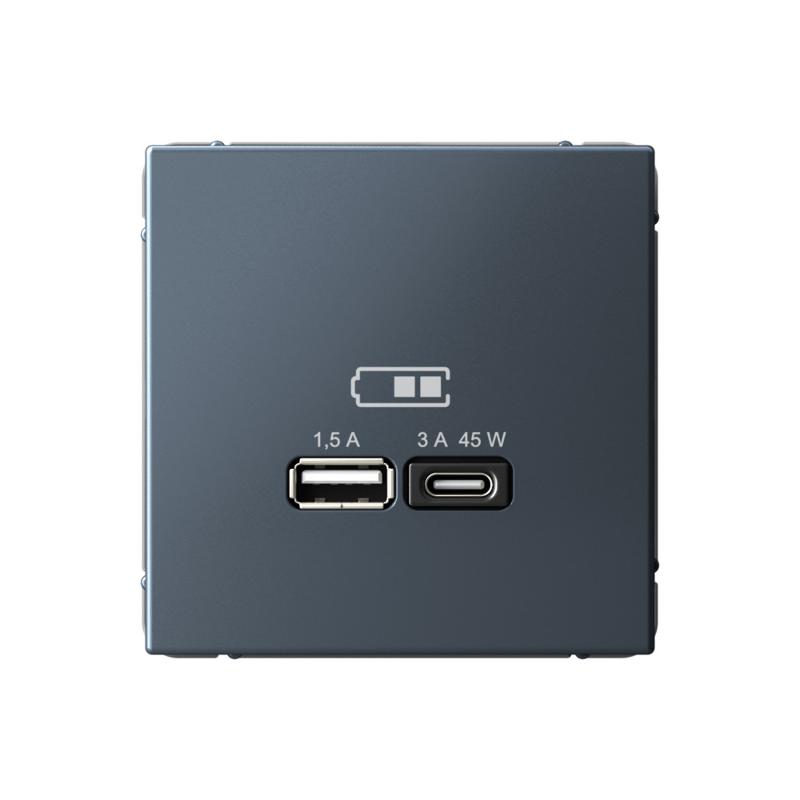 ArtGallery Грифель Розетка USB A + тип-C 45Вт высокоскор.заряд. QC, PD, механизм | GAL000729 | SE — Systeme Electric