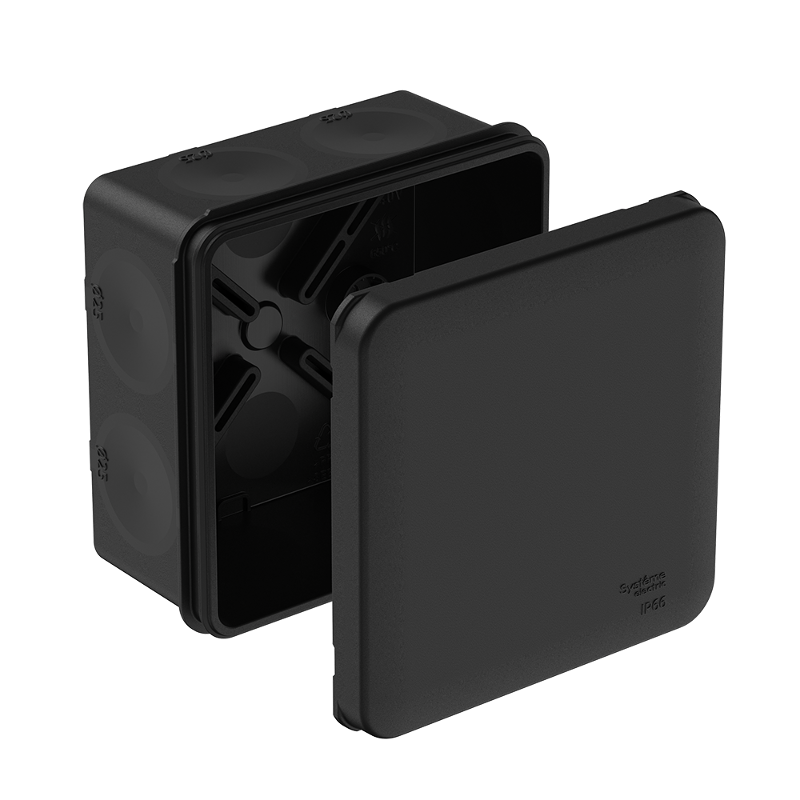 MultiBox Коробка распределительная с мембранными вводами IP66 85х85х42 Черная (со стикером)| IMT352971 | SE — Systeme Electric
