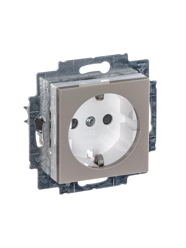 ABB Levit Кофе макиато / белый Розетка с з/к со шторками 16А | 5520H-A03457 18W | 2CHH203457A6018 | ABB — миниатюра 4