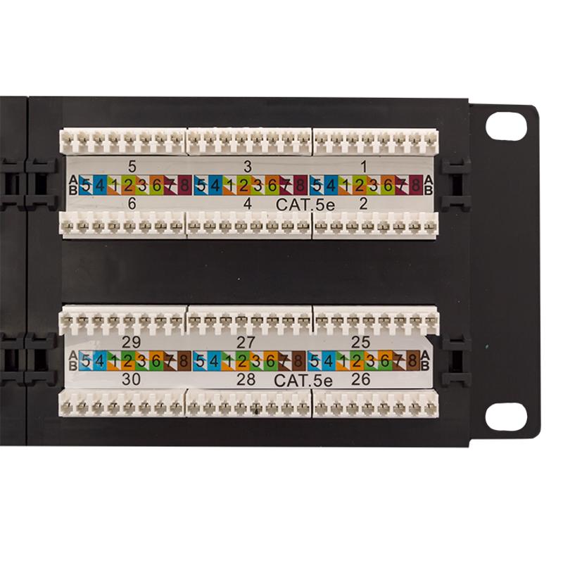 Патч-панель TERACOM PRO 19'' Cat.5E 2U неэкранированная UTP 48 портов RJ-45 Dual IDC | TRP-PPNL-5EUTP-2U48 | EKF — миниатюра 4