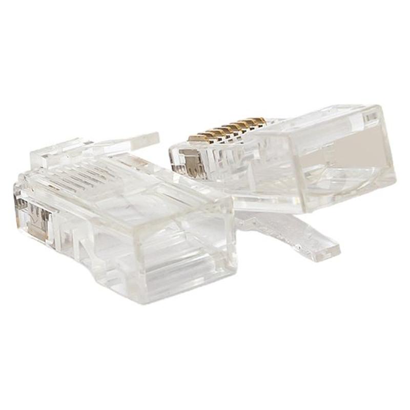Коннектор RJ-45 TERACOM неэкранированный 8P8C Cat.5E универсальный (упак.50шт) | TRC-PLUG-5EUTP-50 | EKF — миниатюра 5