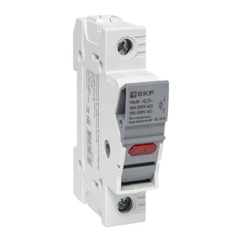 Предохранитель-разъединитель DF 10х38 1Р (тип ПВЦ)  | df101-e | EKF — EKF