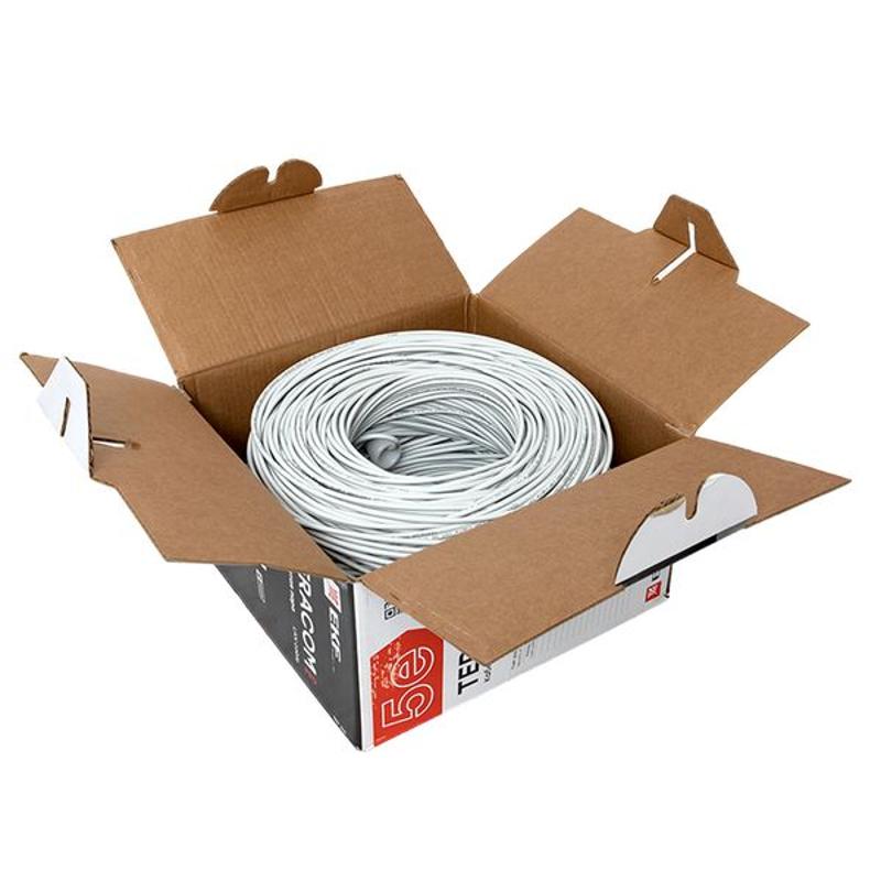 Кабель витая пара TERACOM PRO Cat.5E U/UTP 4 пары solid 24AWG нг(А)-HF серый упак. 305м | TRP-5EUTP-04LSH-GY-IN3 | EKF — миниатюра 14