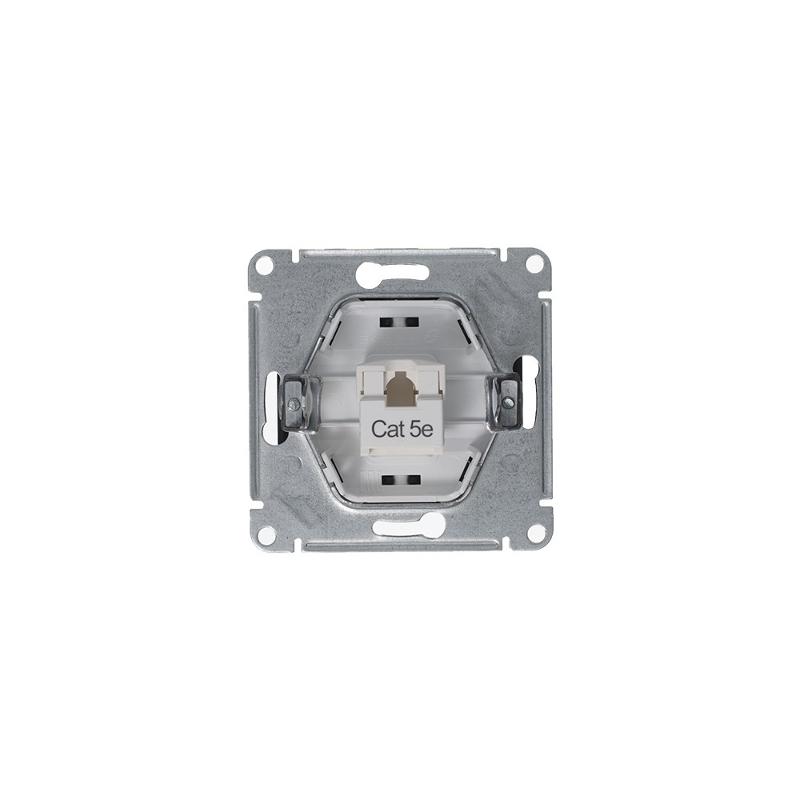 Glossa Антрацит Розетка компьютерная RJ45 кат.5E | GSL000781K | SE — миниатюра 5