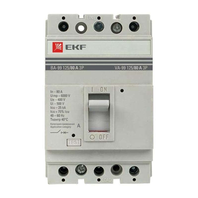 Выключатель автоматический ВА-99 125/80А 3P 25кА EKF PROxima | mccb99-125-80 | EKF — миниатюра 7