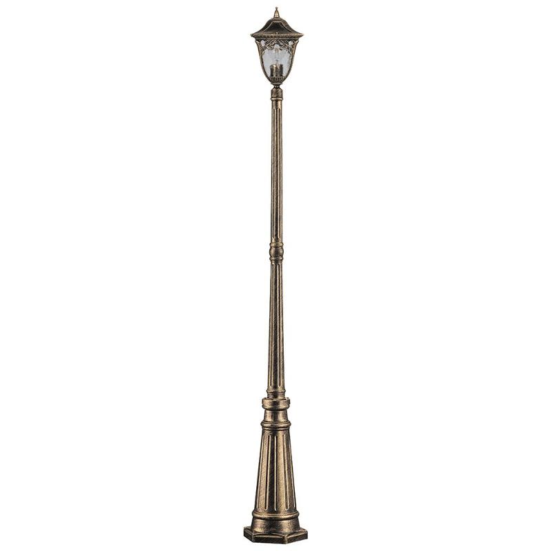 Светильник садово-парковый PL4087 100W 230V E27 230*230*2150MM черное золото (столб 2,15M) | 11493 | FERON — миниатюра 1