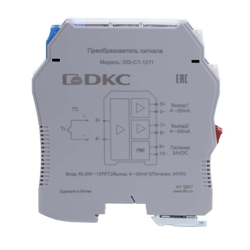 Преобразователь сигнала DSI, 1 вход TC тип K, 2 выход 4…20 мА | DSI-C1-1211 | DKC — миниатюра 3
