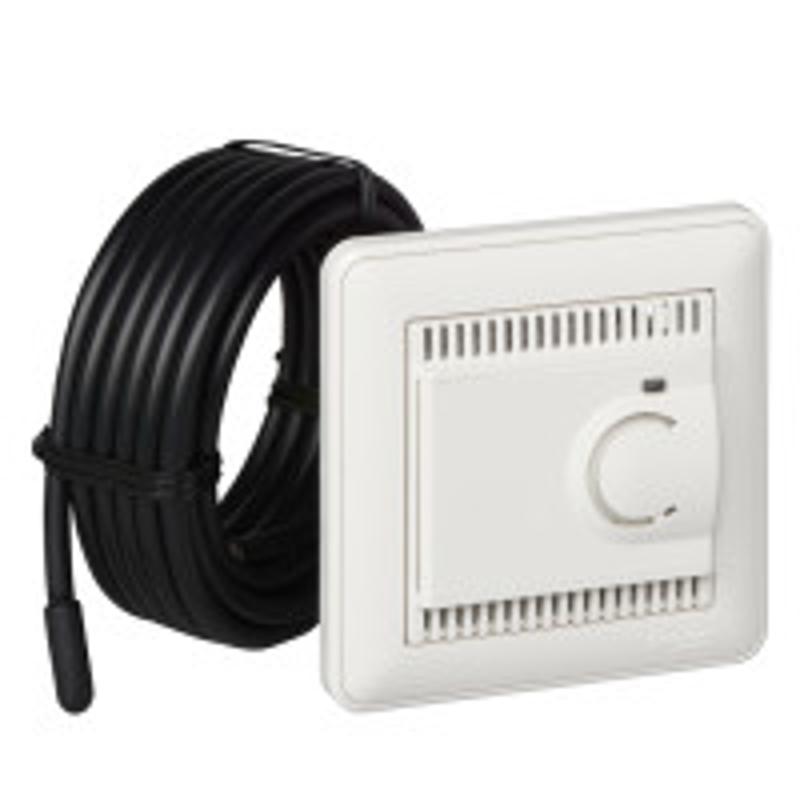 W59 Матовый хром Регулятор теплого пола с датчиком +5 до +50°C, 10А (в сборе) | TES-151-58 | SE — миниатюра 3