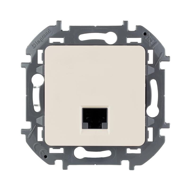 Inspiria Слоновая кость Розетка компьютерная RJ45 С/У категория 5e UTP — миниатюра 2