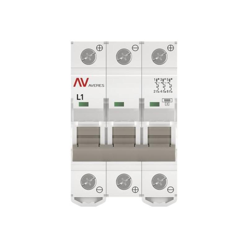 Выключатель автоматический AV-10 DC 3P 1A (L) 10kA AVERES | mcb10-DC-3-01L-av | EKF — миниатюра 3