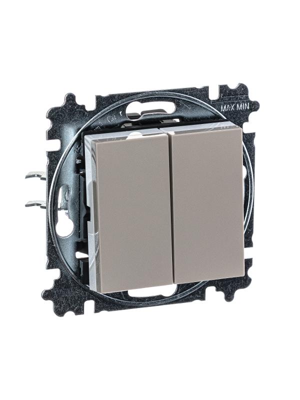 ABB Levit Кофе макиато / белый Переключатель 2-кл. | 3559H-A52445 18W | 2CHH595245A6018 | ABB — миниатюра 4