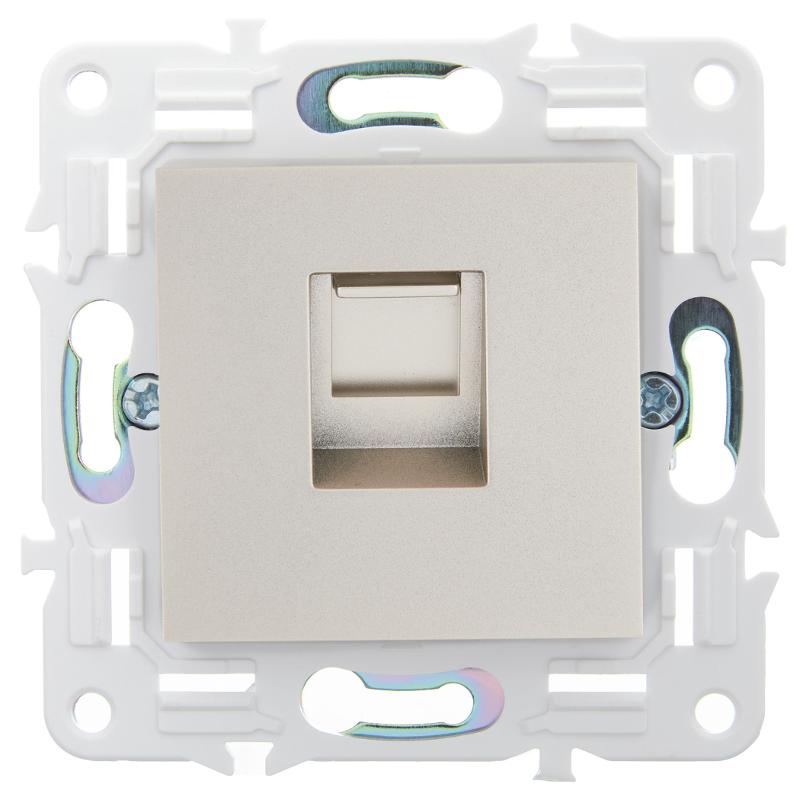 SKANDY Розетка компьютерная RJ45 кат.5E SK-K01Sh шампань | SK-K10-1-K37 | IEK — миниатюра 2